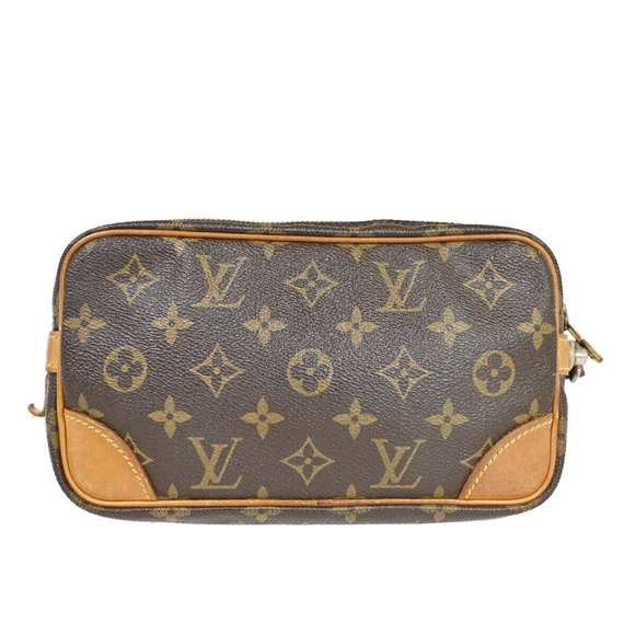 LOUIS VUITTON Marly Dragonne PM Clutch Hand Bag Monogram Leather M51827 30HB654 - Picture 4 of 15